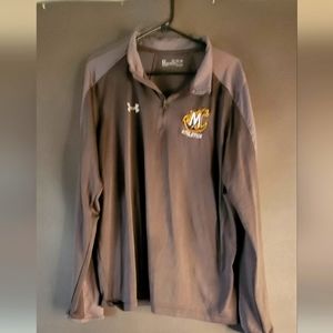 Under Armour M Embroidered 2XL Heatgear Gray 1/4 Zip Pullover  Men's  Loose